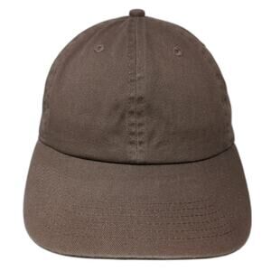 Newhattan Baseball Cap Brown One Size Cotton Adjustable Slideback 6-Panel Hat